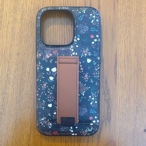Floral Phone Case with Brown Strap